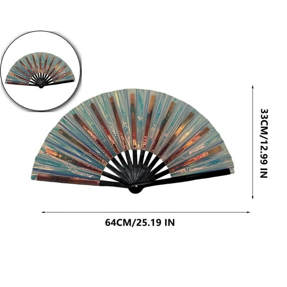 VQPeo 10 Inch Line Dancing Fans - Large & Portable for Line Dancing Fans - Perfect Popping & Dance Accessories for Fans