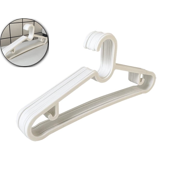 VQPeo 10 Pack Plastic Hangers, Multi Functional Clothes Supports, Home Use Drying Racks for Wardrobe Organization