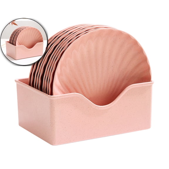 VQPeo 10 Pcs Wheat Straw Plates, 5.9 Inch Lightweight Unbreakable Dinner Dishes Plates Set, Fruit Dish, Side Dish Plate, Home Storage Plate