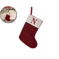 thumbnail image 1 of VQPeo 11.8 Inch Red Knit Christmas Stockings, Personalized Embroidered Letter Christmas Stocking, Family Holiday Xmas Party Decor, 1 of 4