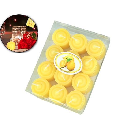 VQPeo 12 Pcs Floating Tea Light Candles, Paraffin Wax Round Candle Set, Mini Votive Candles for Wedding Decor, Romantic Parties, Christmas