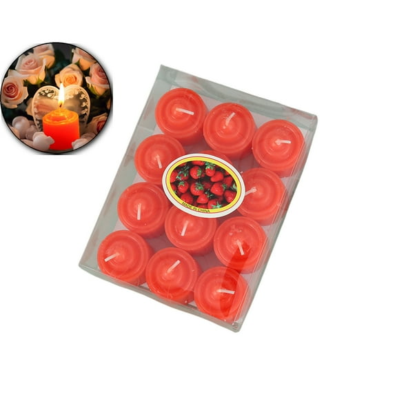 VQPeo 12 Pcs Floating Tea Light Candles, Paraffin Wax Round Candle Set, Mini Votive Candles for Wedding Decor, Romantic Parties, Christmas