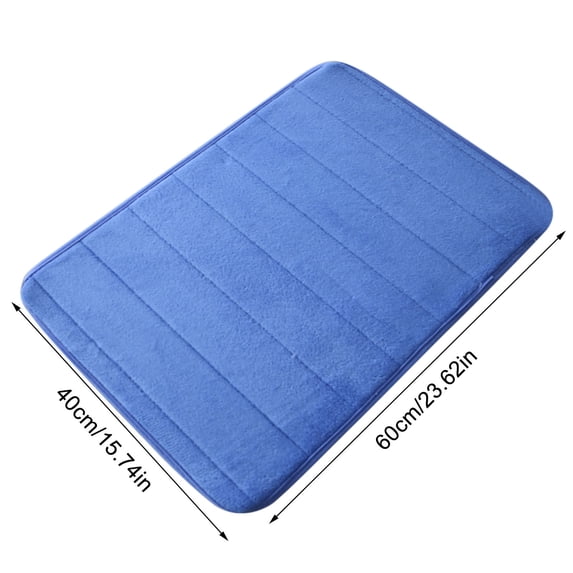 VQPeo 2-Pack Thick Floor Mat 20x32in - Soft & Absorbent Solid Color Bath Rug with Foam Backing, Plush Microfiber Bathroom or Kitchen Foot Mat