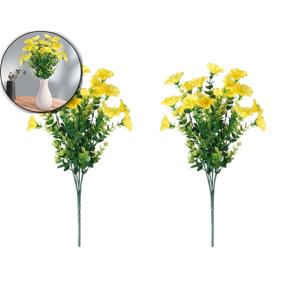 VQPeo 2 Pcs Artificial Flowers for Outdoor Decoration - Lifelike Floral Arrangements, and Hanging Baskets - Perfect for Home, Garden, and Memorials