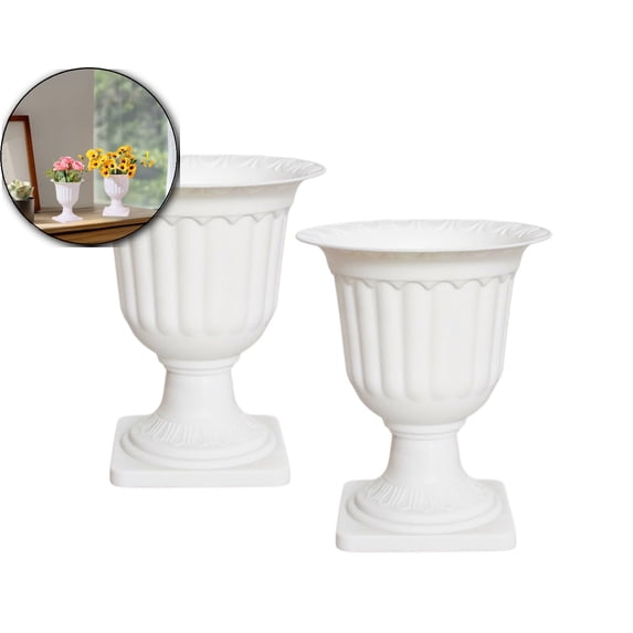 VQPeo 2 Pcs Flower Pot, Plastic Planter Pot, Split Half Decoration Pot for Home Gardening