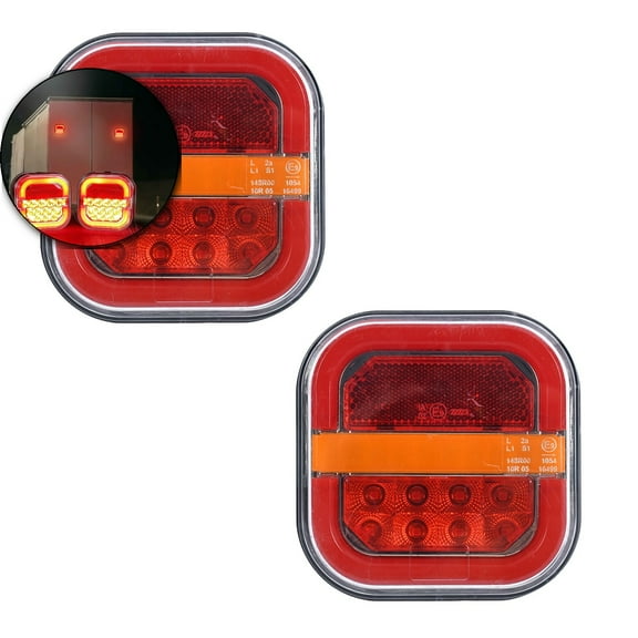 VQPeo 2 Pcs Magnetic Tail Lights for Trailer, Upgraded Trailer Lights Kit, Magnetic Led Trailers Light, for Truck, Rv, Camper, Boat