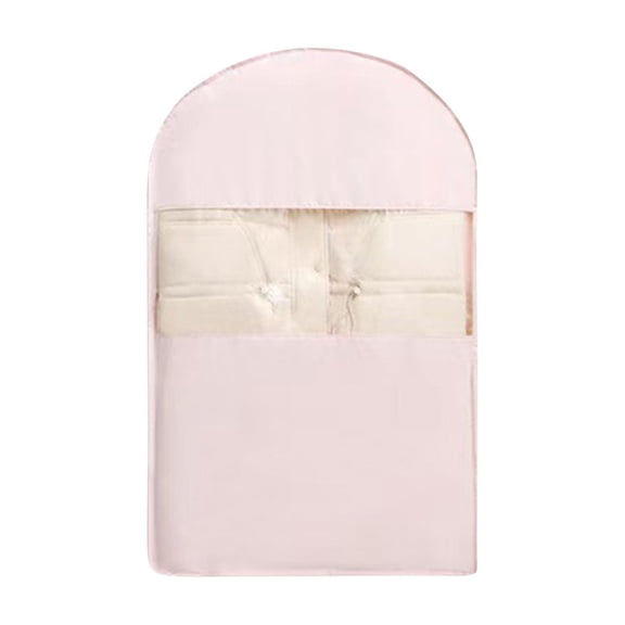 VQPeo 2 Pcs Space Saving Hanging Garment Bag, with Self Compression Zipper, Dust Cover Clothes Storage Bags for Down Coat, Space Saver Clothes Bags