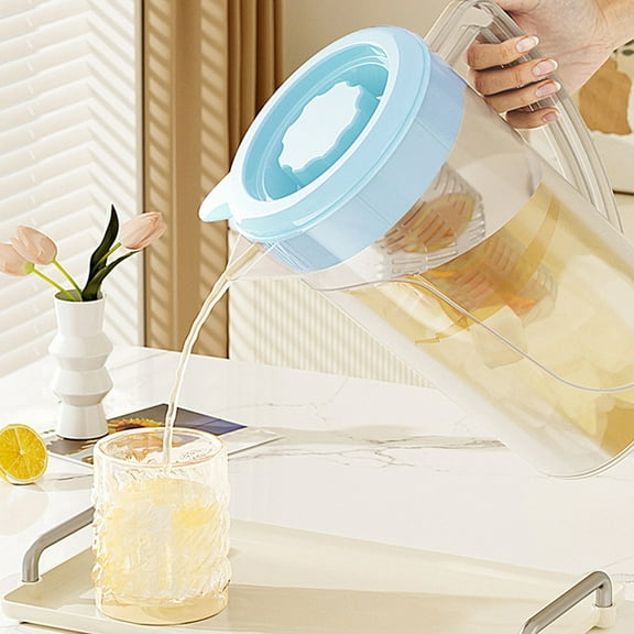 VQPeo 2L Cold Kettle, Fruit Infuser Pitcher, Dishwasher Safe Beverage Jug for Kitchen & Party Use