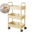 thumbnail image 1 of VQPeo 3-Tier Kitchen Storage Cart, Armrest Bathroom Organizer, Mobile Toiletries Rack for Home Organization, 1 of 6