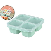 VQPeo 4 Compartment Lunch Snack Containers with Lids, Meal Prep Bento Snack Boxes, Reusable Food Storage Lunchable Containers for Work Travel