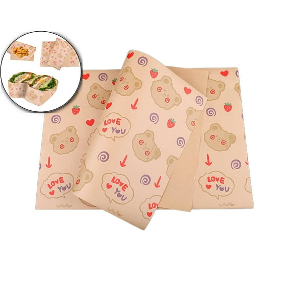 VQPeo 50 Pcs Deli Wax Paper Sheets for Food Basket & Plate Liners 14 x 11 Inch Old Newspaper Style Printed Greaseproof Deli Paper for Wrapping Breads Burgers Fries Sandwiches