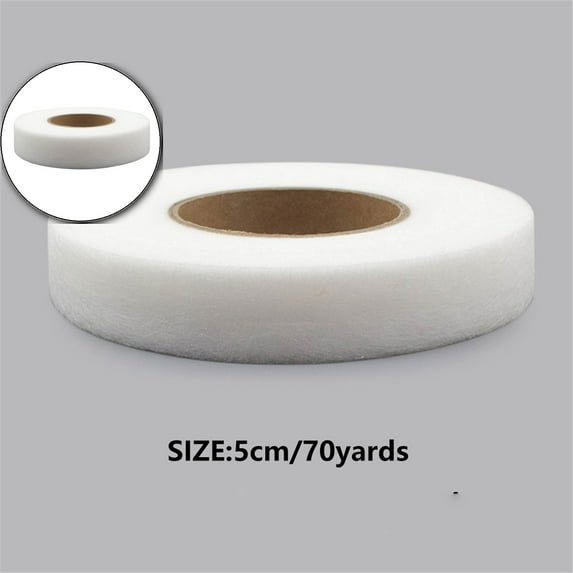 VQPeo 70 Yards Black White Hot Melt Mesh Interlining Adhesive Fabric Clothes Iron On Hem Tape Web Diy Sewing Accessories