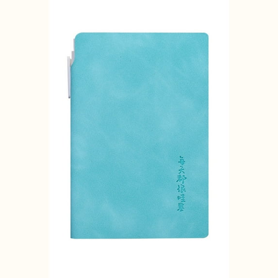 VQPeo A7 Leather Notebook with Pen - Compact Waterproof Notepad for Professionals, Portable Writing Journal for Office & Travel