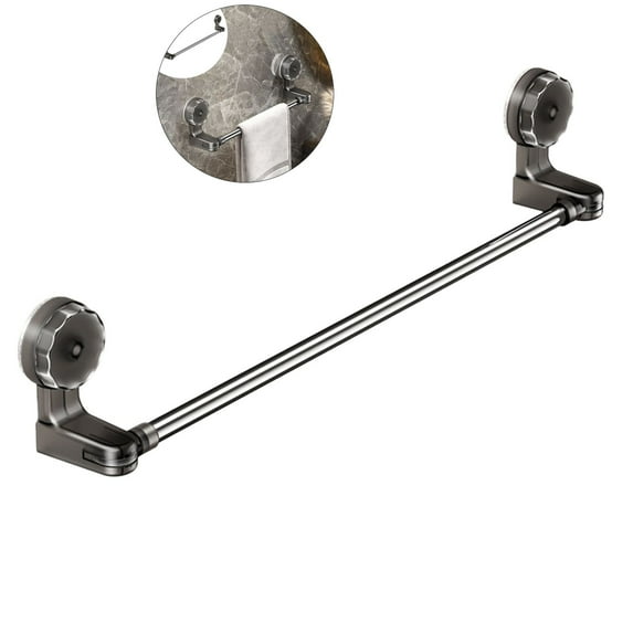VQPeo Adjustable Bathroom Towel Rack, Detachable Suction Cup, Strong Adhesion, Freestanding Rustproof Towel Holder for Home&Bathroom Organization