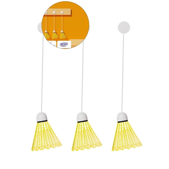 VQPeo Adjustable Height Badminton Rebound Trainer - Single Player Set with Elastic Cords & Hooks for Easy Practice