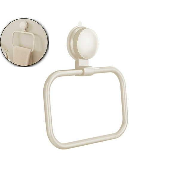 VQPeo Aluminum Alloy Suction Cup Towel Rack, Drill-Free Bathroom Wall Mount, No-Hole Sink Side Towel Hanger for Homes & Modern Bathrooms