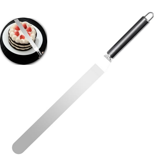 VQPeo Angled Icing Spatula, Stainless Steel Offset Spatula, Cake Spatula, 17.5 Inch Blade