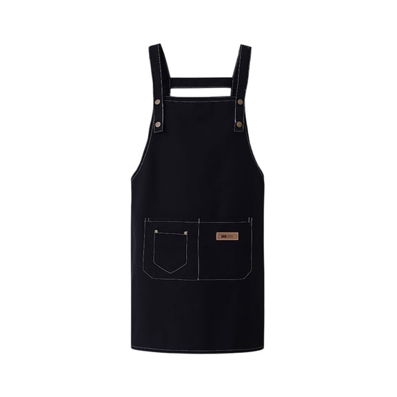 VQPeo Apron for Men Women with Adjustable Straps and Large Pockets, Canvas Cotton Cooking Kitchen Chef Bib Aprons Waterproof