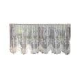 thumbnail image 1 of VQPeo Arched Lace Curtain, Semi-Sheer Chiffon Valance, Embroidered Rod Pocket Curtain for Doors & Windows, 1 of 6