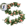 thumbnail image 1 of VQPeo Artificial Flower Vines Garland, Faux Leaf Wedding Arch Decor, Valentine’s Day Simulated Floral Strand for Romantic Home & Outdoor Celebrations, 1 of 6
