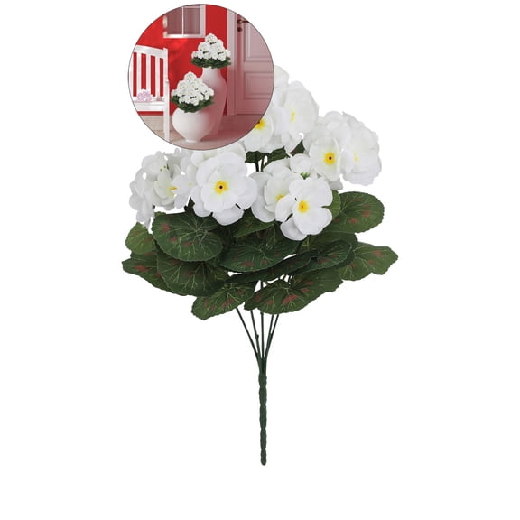 VQPeo Artificial Geraniums Flowers Silk Geranium Bushes Faux Plants for Outdoor Garden Home Decor Indoor Patio Vase Table Centerpiece