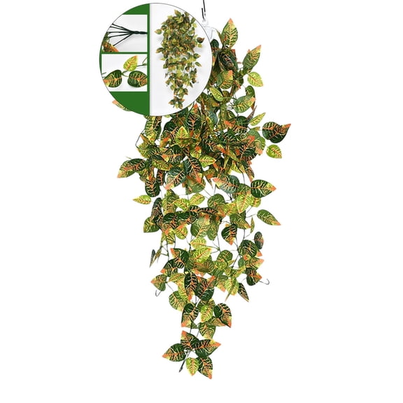 VQPeo Artificial Hanging Flowers Plants for Outdoor Spring Decor, Faux Silk Violet Trailing Vines, Realistic Look for Home Planter Porch Patio