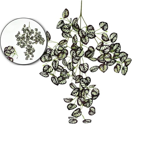 VQPeo Artificial Hanging Potted Plants, Small Fake Potted Plant Faux Ivy Vine Plant for Shelf Home Office Indoor Outdoor Garden Greenery Decor