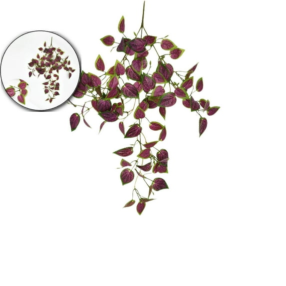 VQPeo Artificial Hanging Potted Plants, Small Fake Potted Plant Faux Ivy Vine Plant for Shelf Home Office Indoor Outdoor Garden Greenery Decor