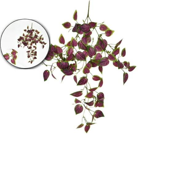 VQPeo Artificial Hanging Potted Plants, Small Fake Potted Plant Faux Ivy Vine Plant for Shelf Home Office Indoor Outdoor Garden Greenery Decor