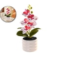 thumbnail image 1 of VQPeo Artificial Orchid Plant – Realistic Silk Flower in Rose– Plastic Potted Fake Bonsai – Lifelike Home, Office & Wedding Decor, 1 of 5