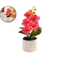 thumbnail image 1 of VQPeo Artificial Orchid Plant – Realistic Silk Flower in Rose– Plastic Potted Fake Bonsai – Lifelike Home, Office & Wedding Decor, 1 of 5
