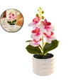 thumbnail image 1 of VQPeo Artificial Orchid Plant – Realistic Silk Flower in Rose– Plastic Potted Fake Bonsai – Lifelike Home, Office & Wedding Decor, 1 of 5