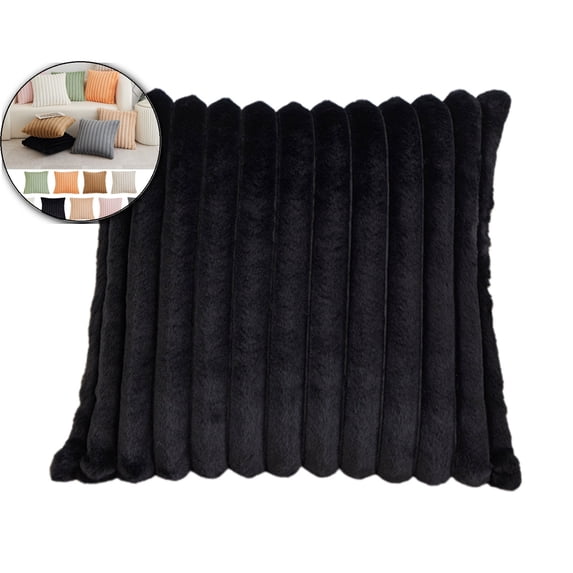 VQPeo Artificial Pillowcase, Decorative Sofa Case, Velvet Waist Case for Living Room Sofas & Bedroom Comfort Enhancement, 17.8"x17.8"