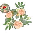 thumbnail image 1 of VQPeo Artificial Rose Candle Ring Wreath Decorative Floral Candle Rings for Valentine Day Weddings Home Table Centerpiece Flower Arrangement, 1 of 5