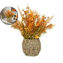 VQPeo Autumn Simulated Flower Arrangement, Thanksgiving Desktop Decor, Multicolor Plastic Floral Bouquet for Living Room Centerpiece & Office Cheer