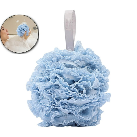 VQPeo Bath Sponge, Loofah Sponge, Exfoliate, Soothe Skin, Bath Mesh Pouf Shower Ball, Foam Up in 3 Seconds, for Women and Men