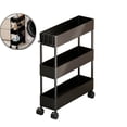 thumbnail image 1 of VQPeo Bathroom Organizer, Wheeled Laundry Rack, Space-Saving Slot Shelf for Compact Storage in Laundry Rooms & Bathrooms, 1 of 5