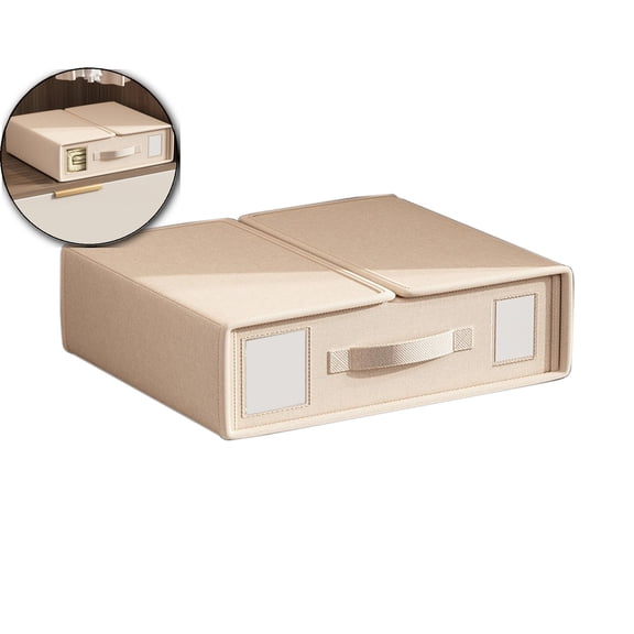 VQPeo Bed Sheet Storage Box, Sheet Organizers and Storage, Foldable Oxford Cloth Bed Sheet Organizer, Bedding Storage with Handle for Sheets