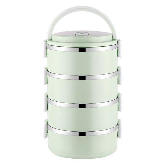 VQPeo Bento Box 304 Stainless Steel Lunch Box 4 Layers Stackable Leak-Proof Thermal Bento Boxes for Adults Portable Food Container for Office Work Home Picnic