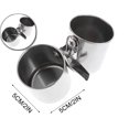 thumbnail image 1 of VQPeo Bird Feeding Double Cups Stainless Steel Food Water Bowls with Clip Bird Seed Feeder Cups Hanging Bowl Cage Stand Accessories, 1 of 5