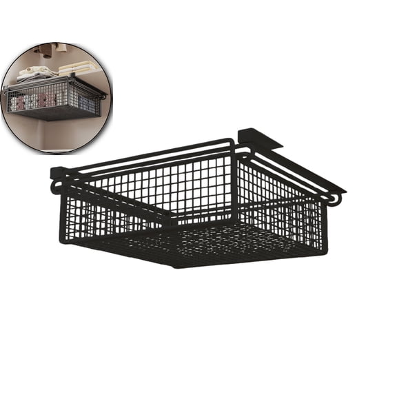 VQPeo Under Cabinet Organizer, Pantry Organizers and Storage, Under Shelf Basket, Hanging Baskets Under Cabinet Shelf Organizer for Cabinet Pantry Kitchen Cupboard