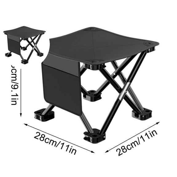 VQPeo Camping Stool, Portable Folding Stool, Camp Stool,Folding Small Chair, Mini Lightweight Chair for Camping Fishing Hiking Gardening and Beach