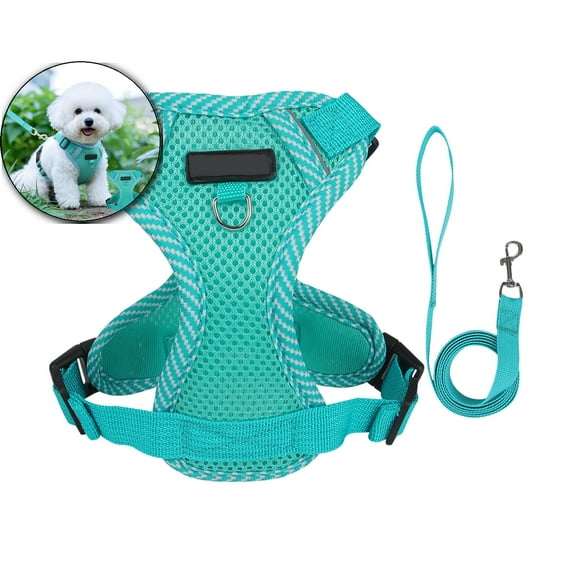VQPeo Cat Harness and Leash Set, Dog Harness with Multifunction Dog Leash, Escape Proof Soft Adjustable Vest Harnesses for Outdoor Walking