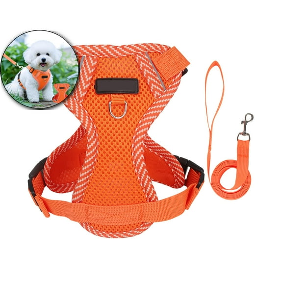 VQPeo Cat Harness and Leash Set, Dog Harness with Multifunction Dog Leash, Escape Proof Soft Adjustable Vest Harnesses for Outdoor Walking
