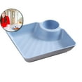 thumbnail image 1 of VQPeo Chips and Dip Plates, Plastic Serving Platter Set Dumpling Plate with Dipping Saucer, Divided Snack Serving Dishes for Appetizer, Sushi, Charcuterie, Reusable, 1 of 5