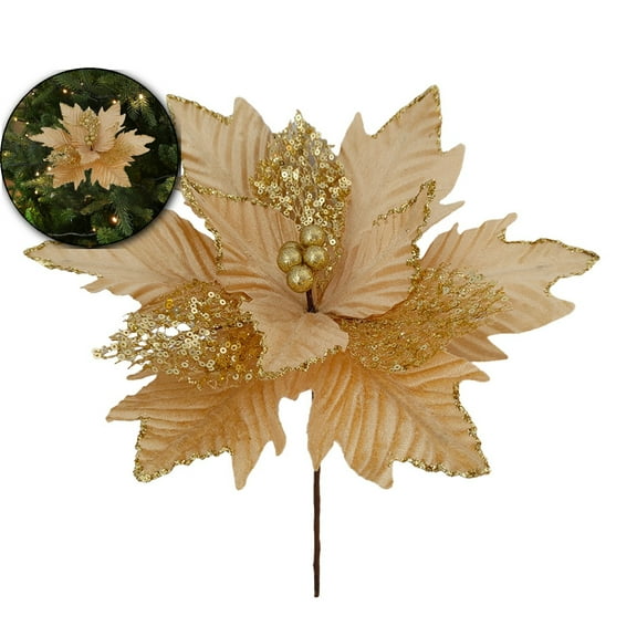 VQPeo Christmas Tree Decoration, Simulated Cloth Flowers, Holiday Party Ornaments for Festive Occasions