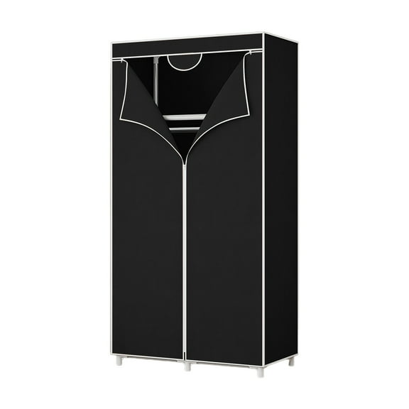 VQPeo Cloth Wardrobe Organizer, Non Woven Clothes Rack, Freestanding Storage Cabinet for Bedroom & Household Use