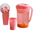 thumbnail image 1 of VQPeo Cold Brew Tea Kettle Set with 4 Cups – Large Capacity Plastic Water Kettle for Iced Tea, Cold Brew – Portable Pitcher with Handle & Lid, 1 of 5