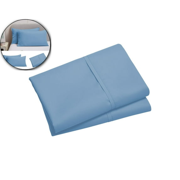 VQPeo Cotton Pillow Cases Set of 2 - Standard Size | Soft, Durable, and Stylish Bedding - Ideal for King Size Pillows(Blue)
