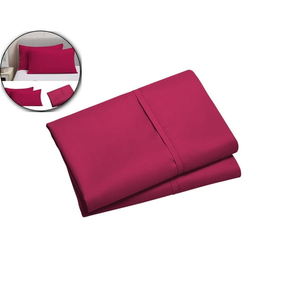 VQPeo Cotton Pillow Cases Set of 2 - Standard Size | Soft, Durable, and Stylish Bedding - Ideal for King Size Pillows(Hot Pink)
